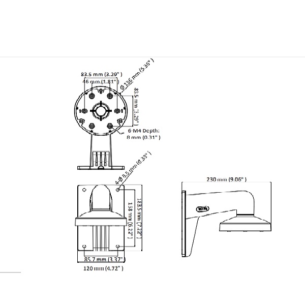 Hikvision DS 1273ZJ 135 zwart 2