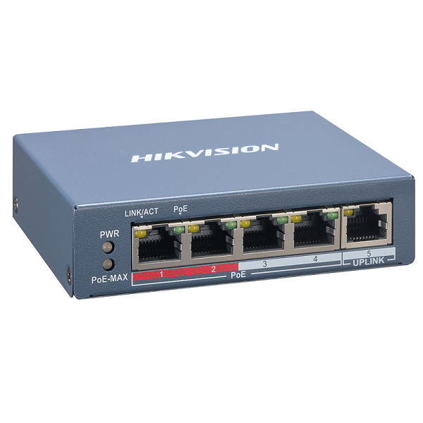 Hikvision DS-3E1105P-EI/M 5-poorts Switch - Afbeelding 2