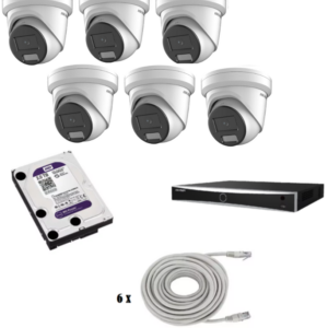 Hikvision beveiligingscamera set met 6 x Hikvision DS-2CD2386G2H-IU