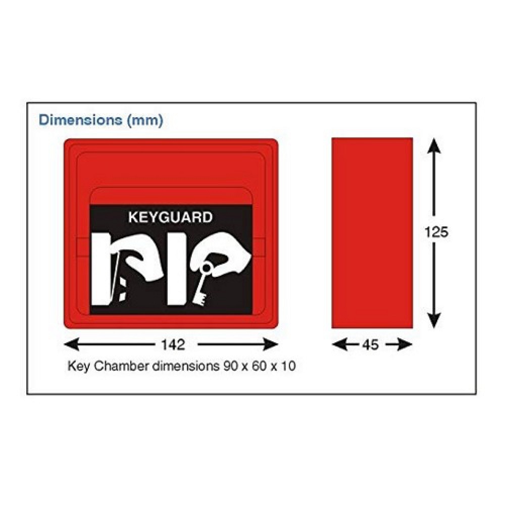 Hoyles Keyguard rood sleutelkastje met contact - Afbeelding 4