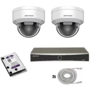 Hikvision beveiligingscamera set met 2 Hikvision DS-2CD2186G2H-ISU wit