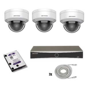 Hikvision beveiligingscamera set met 3 Hikvision DS-2CD2186G2H-ISU wit