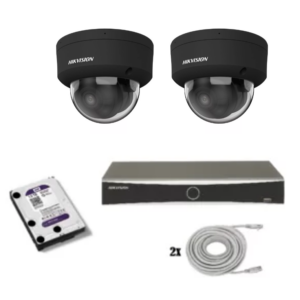 Hikvision beveiligingscamera set met 2 Hikvision DS-2CD2186G2H-ISU zwart