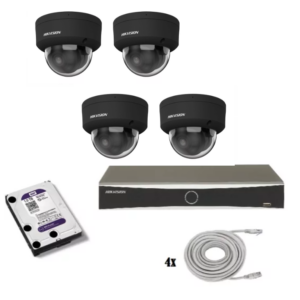 Hikvision beveiligingscamera set met 4 Hikvision DS-2CD2186G2H-ISU zwart