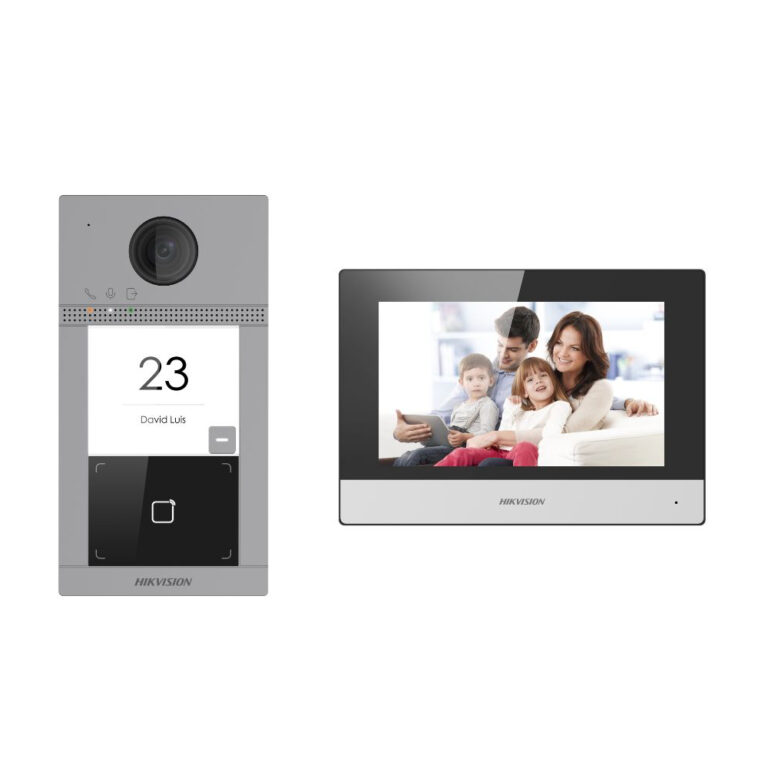 Hikvision DS-KIS604-S(C) IP-video-intercomset met 7 inch touchscreen en 2 MP-camera