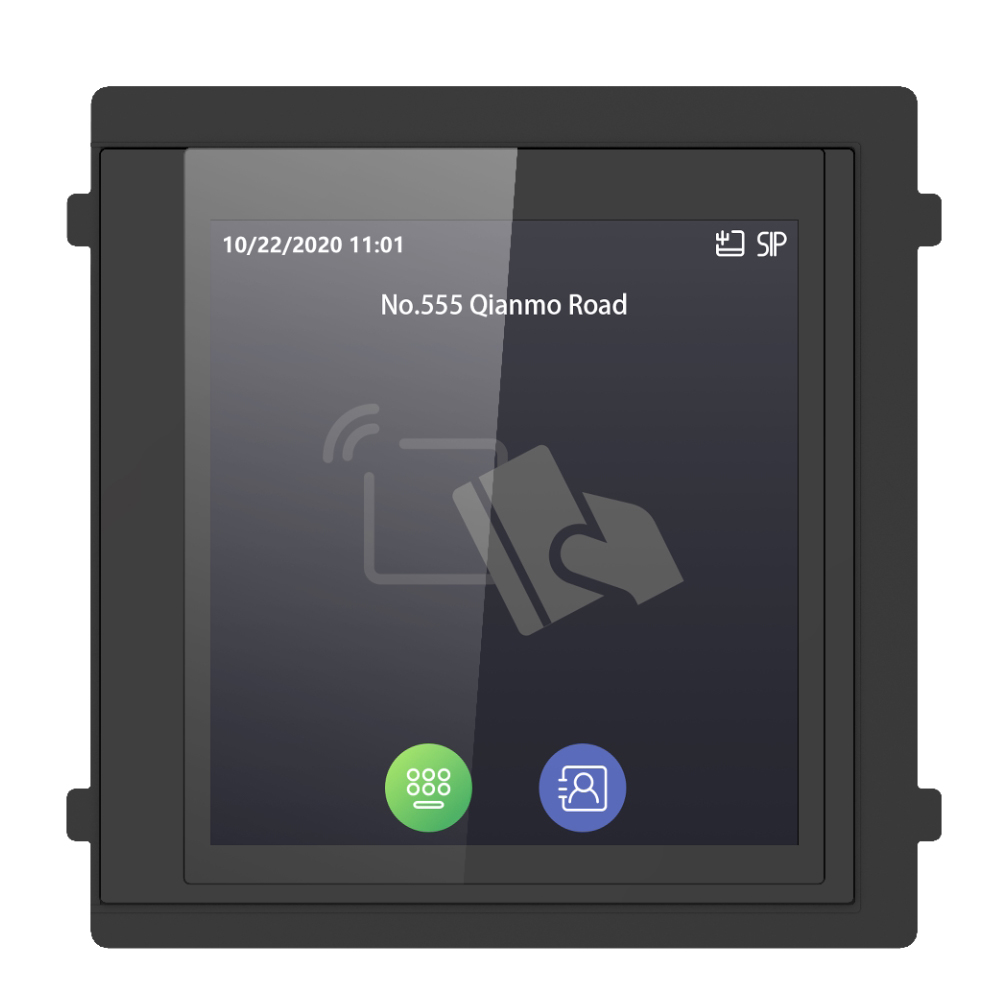 Hikvision DS-KD-TDM 4″ Touchscreen Video-Intercom met Mifare Kaartlezer